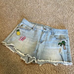 Denim shorts